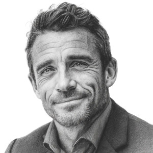 Handsome Man Sketch Vinyl Car Decal Sticker – Waterproof & UV-Resistant 