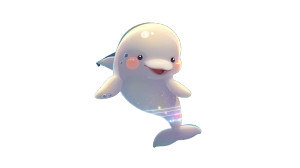 Joyful Albino Dolphin Vinyl Car Decal Sticker – Waterproof & UV-Resistant Joyful Albino Dolphin Vinyl Car Decal Sticker – Waterproof & UV-Resistant