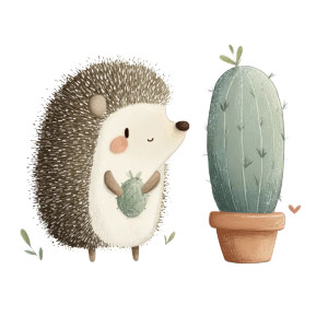 Cute Hedgehog Cactus Vinyl Car Decal Sticker – Waterproof & UV-Resistant Cute Hedgehog Cactus Vinyl Car Decal Sticker – Waterproof & UV-Resistant