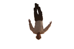 Handstand On Fire Vinyl Car Decal Sticker – Waterproof & UV-Resistant 