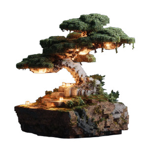 Minecraft Bonsai Tree Vinyl Car Decal Sticker – Waterproof & UV-Resistant Minecraft Bonsai Tree Vinyl Car Decal Sticker – Waterproof & UV-Resistant