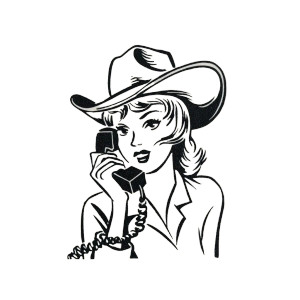 Cowgirl On Phone Vinyl Car Decal Sticker – Waterproof & UV-Resistant Cowgirl On Phone Vinyl Car Decal Sticker – Waterproof & UV-Resistant