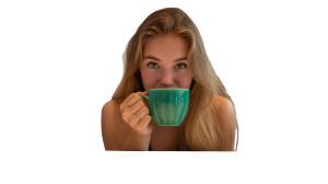 Charming Girl Drinking Vinyl Car Decal Sticker – Waterproof & UV-Resistant 