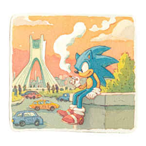 Sonic In Tehran Vinyl Car Decal Sticker – Waterproof & UV-Resistant 