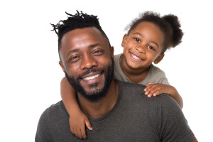 Man With Child Vinyl Car Decal Sticker – Waterproof & UV-Resistant 