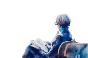 Elderly Reading Woman Vinyl Car Decal Sticker – Waterproof & UV-Resistant Elderly Reading Woman Vinyl Car Decal Sticker – Waterproof & UV-Resistant