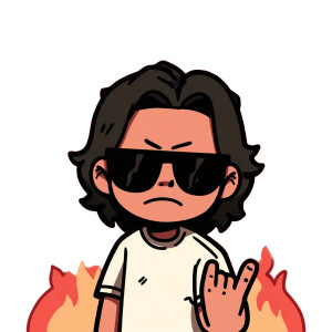 Angry Cartoon Avatar Vinyl Car Decal Sticker – Waterproof & UV-Resistant 