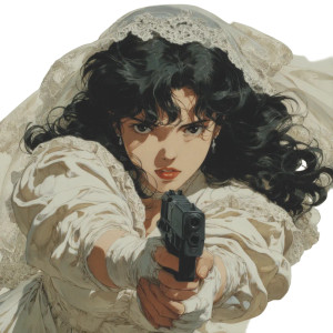 Veiled Gunwoman Vinyl Car Decal Sticker – Waterproof & UV-Resistant Veiled Gunwoman Vinyl Car Decal Sticker – Waterproof & UV-Resistant