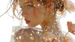 Blooming Poppy Woman Vinyl Car Decal Sticker – Waterproof & UV-Resistant 