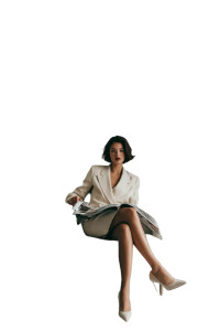 Elegant Woman Reading V3 Vinyl Car Decal Sticker – Waterproof & UV-Resistant 