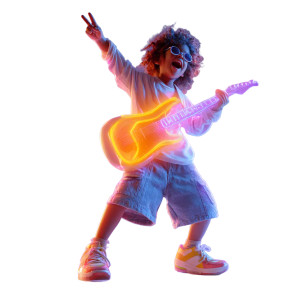 Cheerful Boy Playing Guitar Vinyl Car Decal Sticker – Waterproof & UV-Resistant Cheerful Boy Playing Guitar Vinyl Car Decal Sticker – Waterproof & UV-Resistant