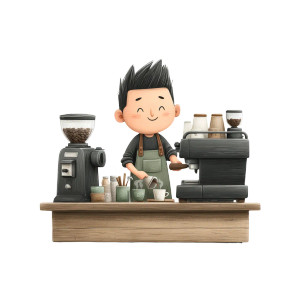 Barista Boy Vinyl Car Decal Sticker – Waterproof & UV-Resistant Barista Boy Vinyl Car Decal Sticker – Waterproof & UV-Resistant