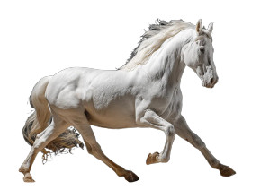 Elegant White Horse Vinyl Car Decal Sticker – Waterproof & UV-Resistant 