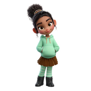 Stylized 3D Cartoon Vinyl Car Decal Sticker – Waterproof & UV-Resistant 