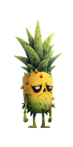 Zombie Pineapple Vinyl Car Decal Sticker – Waterproof & UV-Resistant 