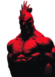 Bodybuilder Rooster Vinyl Car Decal Sticker – Waterproof & UV-Resistant Bodybuilder Rooster Vinyl Car Decal Sticker – Waterproof & UV-Resistant