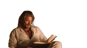 Blonde Man Reflecting Vinyl Car Decal Sticker – Waterproof & UV-Resistant 