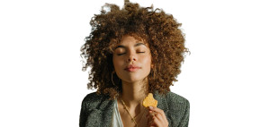 Joyful Afro-Latina Snack Vinyl Car Decal Sticker – Waterproof & UV-Resistant 