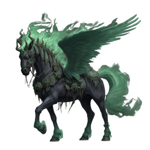 Undead Pegasus Vinyl Car Decal Sticker – Waterproof & UV-Resistant 