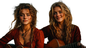 Bohemian Guitarists Vinyl Car Decal Sticker – Waterproof & UV-Resistant 