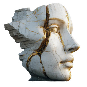 Golden-Cracked Robot V2 Vinyl Car Decal Sticker – Waterproof & UV-Resistant Golden-Cracked Robot V2 Vinyl Car Decal Sticker – Waterproof & UV-Resistant