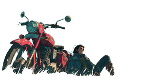 Anime Man Grassland Vinyl Car Decal Sticker – Waterproof & UV-Resistant 