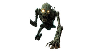 Scary Robot Knocking Vinyl Car Decal Sticker – Waterproof & UV-Resistant 