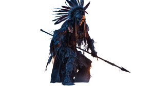 Skeletal Warrior Chief Vinyl Car Decal Sticker – Waterproof & UV-Resistant 