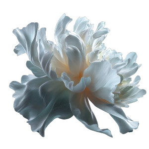 Translucent White Flower Vinyl Car Decal Sticker – Waterproof & UV-Resistant 