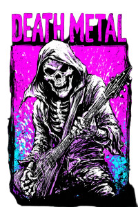 Grim Reaper Metal Vinyl Car Decal Sticker – Waterproof & UV-Resistant 