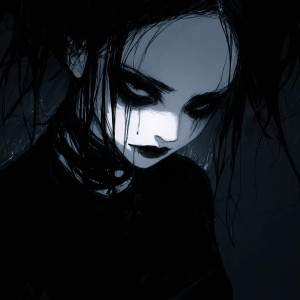 Dreadful Goth Woman Vinyl Car Decal Sticker – Waterproof & UV-Resistant 