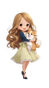 Chibi Kawaii Dog Vinyl Car Decal Sticker – Waterproof & UV-Resistant 