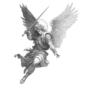 Archangel Tattoo Design V2 Vinyl Car Decal Sticker – Waterproof & UV-Resistant 