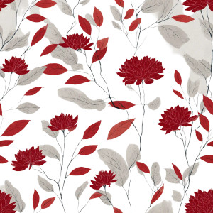 Red Flower Leaves Vinyl Car Decal Sticker – Waterproof & UV-Resistant Red Flower Leaves Vinyl Car Decal Sticker – Waterproof & UV-Resistant
