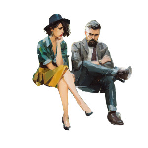 Elegant Couple Portrait V7 Vinyl Car Decal Sticker – Waterproof & UV-Resistant Elegant Couple Portrait V7 Vinyl Car Decal Sticker – Waterproof & UV-Resistant