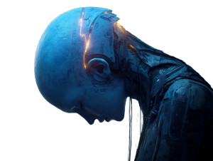 Futuristic Ai Avatar V4 Vinyl Car Decal Sticker – Waterproof & UV-Resistant 