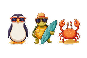 Beach Animal Stickers Vinyl Car Decal Sticker – Waterproof & UV-Resistant Beach Animal Stickers Vinyl Car Decal Sticker – Waterproof & UV-Resistant