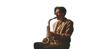 Vintage Saxophonist Vinyl Car Decal Sticker – Waterproof & UV-Resistant 