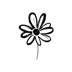 Doodle Daisy Vinyl Car Decal Sticker – Waterproof & UV-Resistant 