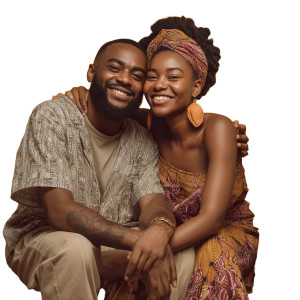 Happy African Couple Vinyl Car Decal Sticker – Waterproof & UV-Resistant Happy African Couple Vinyl Car Decal Sticker – Waterproof & UV-Resistant