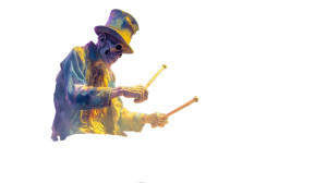 Psychedelic Zombie Drummer Vinyl Car Decal Sticker – Waterproof & UV-Resistant 