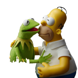 Kermit And Homer Kiss Vinyl Car Decal Sticker – Waterproof & UV-Resistant 