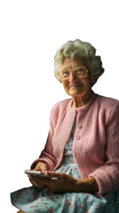 Smiling Grandmother Vinyl Car Decal Sticker – Waterproof & UV-Resistant Smiling Grandmother Vinyl Car Decal Sticker – Waterproof & UV-Resistant