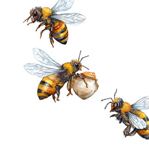 Watercolor Bees Vinyl Car Decal Sticker – Waterproof & UV-Resistant Watercolor Bees Vinyl Car Decal Sticker – Waterproof & UV-Resistant