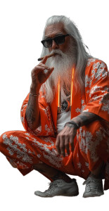 Hipster Man Smoking Vinyl Car Decal Sticker – Waterproof & UV-Resistant 