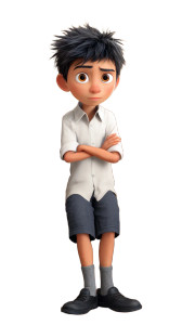 Playful School Boy Vinyl Car Decal Sticker – Waterproof & UV-Resistant 