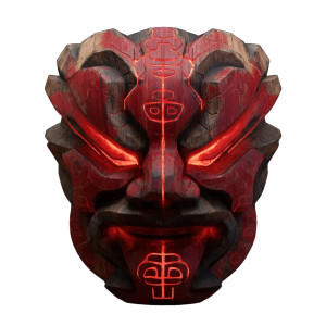 Futuristic Nuo Mask Vinyl Car Decal Sticker – Waterproof & UV-Resistant Futuristic Nuo Mask Vinyl Car Decal Sticker – Waterproof & UV-Resistant