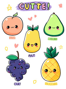 Fruit Character Stickers Vinyl Car Decal Sticker – Waterproof & UV-Resistant 