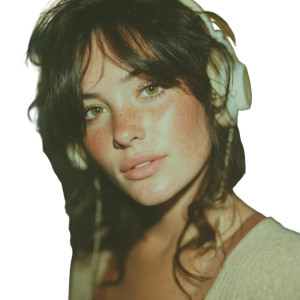 Brunette With Headphones Vinyl Car Decal Sticker – Waterproof & UV-Resistant 