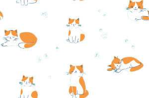 Cartoon Cat Pattern Vinyl Car Decal Sticker – Waterproof & UV-Resistant 